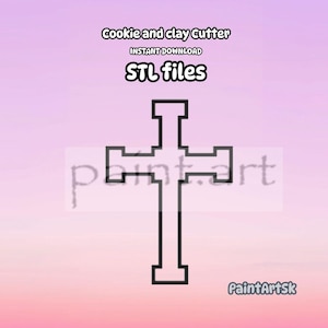 Cross Shape Cookie Cutter STL File Instant Download, STL Cookie Cutter File, Clay Cutter File, STL files, Christian, Communio, Celtic Cross