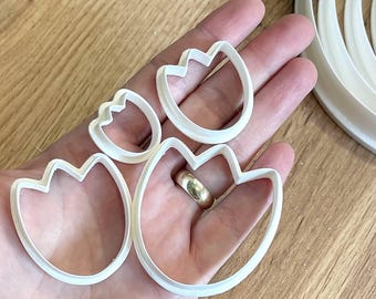 Tulip Cookie Cutter, 3D Printed PLA, Baking & Clay Tool