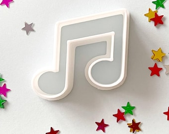 Eighth Note Cookie Cutter, PLA Plastic, Music Theme