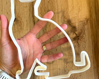 Kakform till sittande katt, stor, 3D-tryckt PLA