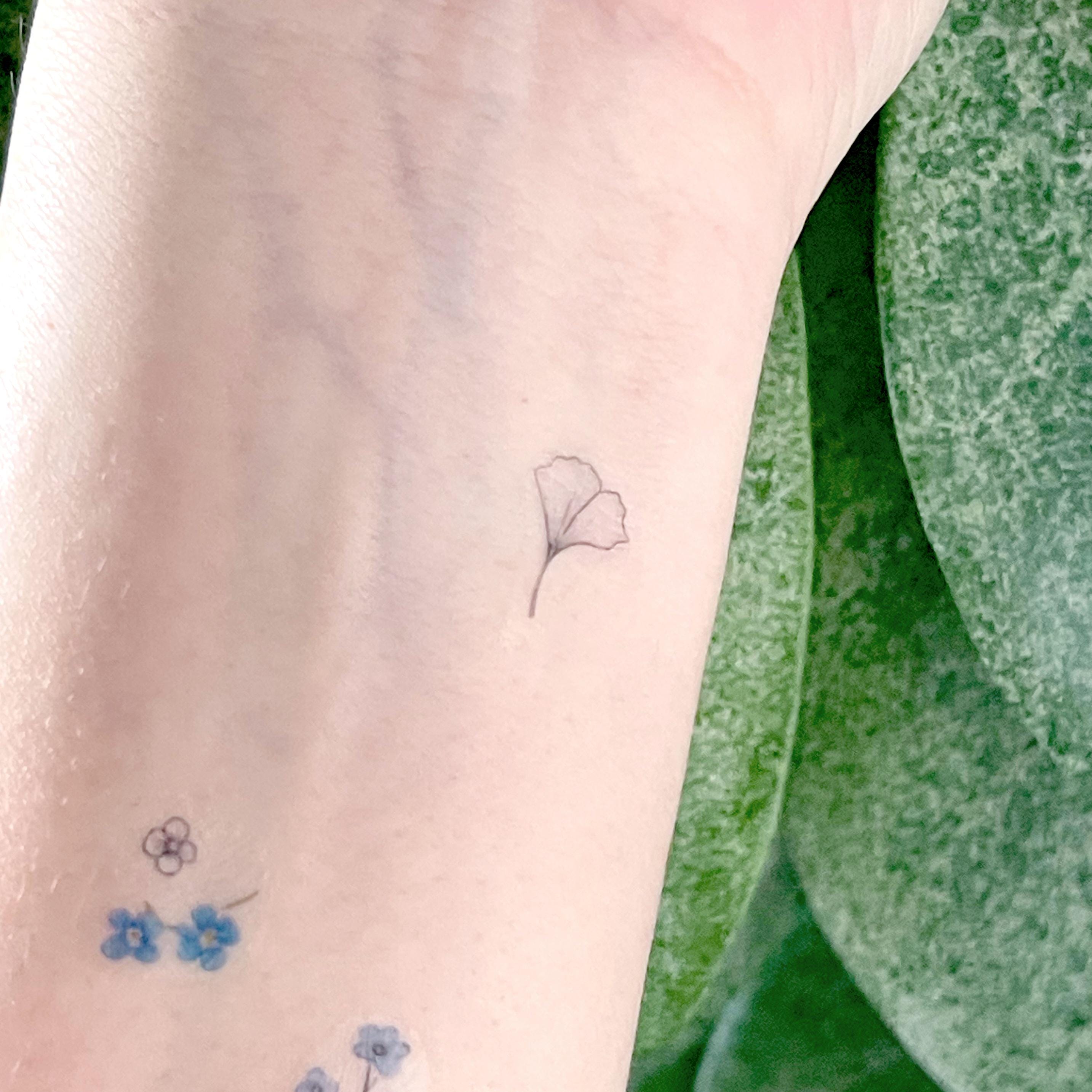 Temporary Tattoo Sheet Ginkgo, Ginkgo Tattoo Design, Tiny Tattoos ...