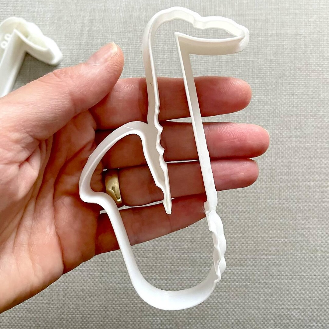 Saxophone Cookie Cutter, Musical Instrument, PLA Plastic (9,5x7,7 Cm ...