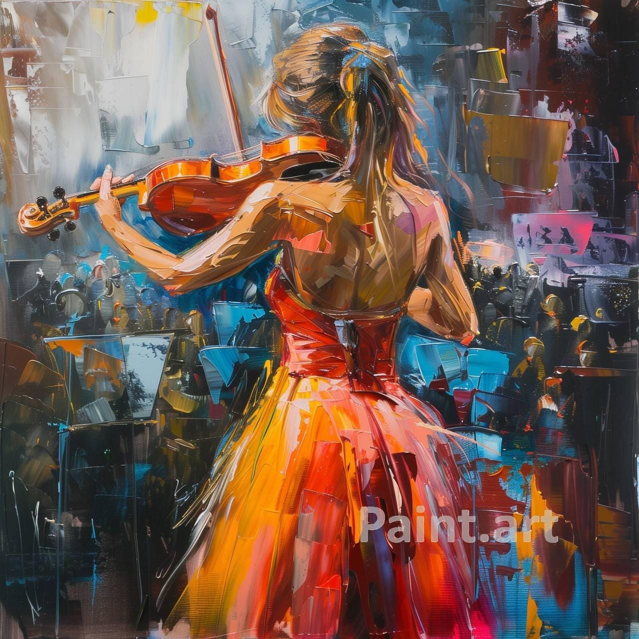 Violinist Painting - Etsy Hong Kong