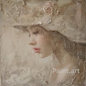 Nostalgia Printable Art, Digital Art, Wall Art, Home Decor, Digital Download Painting, Nostalgic Vintage Style, Woman Portrait, Artwork
