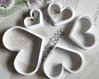 Heart Cookie Cutter Set, PLA Plastic, Baking & Pottery Tool