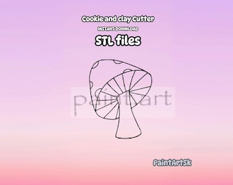 Fly Agaric Mushroom Cookie Cutter, Clay Cutter STL File (Digital Download)