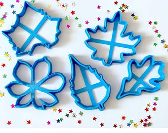 Conjunto de Cortadores de Biscoito em Formato de Folha de Outono, Ideal para Confeitaria, Pasta Americana e Argila