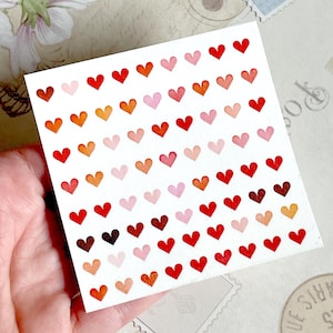 Temporary tattoo sheet Mini Hearts, Kid Tattoos, Women Temporary Tattoo, Small Red Heart, Cute Tattoos, Colour Heart, Tattoo Sticker