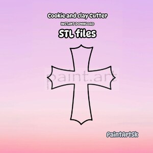 Cross Shape Cookie Cutter STL File Instant Download, STL Cookie Cutter File, Clay Cutter File, STL files, Christian, Communio, Celtic Cross