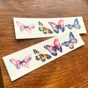 Temporary Tattoo Sheet Watercolor Butterflies, Temporary Tattoos, Butterfly Tattoo, Boho Style, Colorful Women Tattoos, Tiny, tattoo