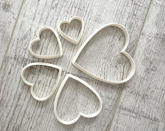 Heart Cookie Cutter Set, PLA Plastic, Fondant & Clay
