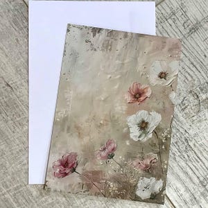Ansichtkaart nostalgie, ansichtkaarten met vinagemotief, bloemenkunstwerk, nostalgische ansichtkaarten, bloementhema, vintage bloemenkaarten