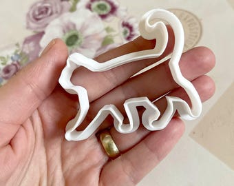 Cortador de galletas de gato caminando, plástico PLA, herramienta para fondant y cerámica