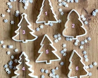 Christmas Tree Cookie Cutter Set, PLA Plastic, Gingerbread Fondant Pottery Tool