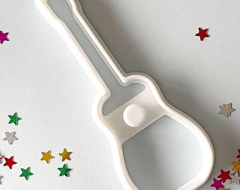 Guitar Cookie Cutter, Eco-Friendly PLA Plastic, Music Theme