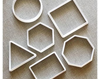 Geometric Cookie Cutter, Shapes for Fondant, Pottery, Single Piece or Set (6cm)