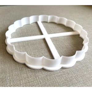 Clay Cutter for Pottery Craft, Ceramic cutter, Scalloped Circle Cookie Cutter, Scalloped Circle Fondant Cutter, 3d printed shape, Circle, 3D
