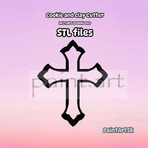 Cross Shape Cookie Cutter STL File Instant Download, STL Cookie Cutter File, Clay Cutter File, STL files, Christian, Communio, Celtic Cross