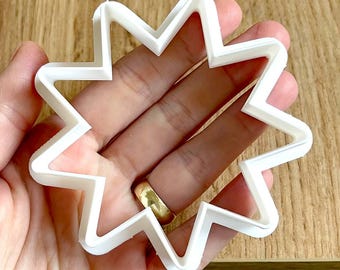 Star Cookie Cutter Set, PLA Plastic, Pottery Tool (4-12cm)