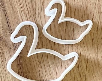 Swan Cookie Cutter Set, 3D Printed PLA Plastic (4-12cm)