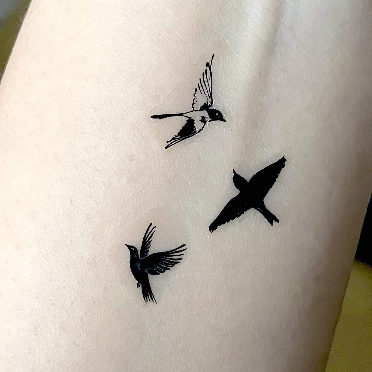 Birds in flight tattoo - Travelnow.wiki