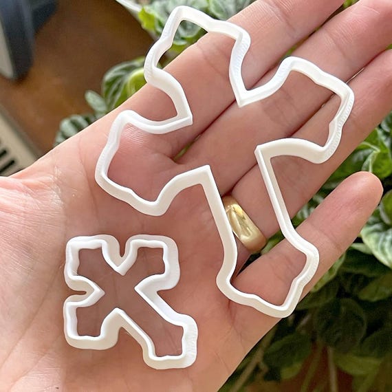 Juego De 2 Cortadores De Galletas Con Forma De Cruz – Perfectos Para Pascua O Fondant