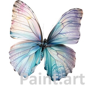 Afdrukbare vlinderkunst, aquarel digitaal kunstwerk, kunst aan de muur, woondecoratie, digitale download schilderij, kleurrijke vlinder