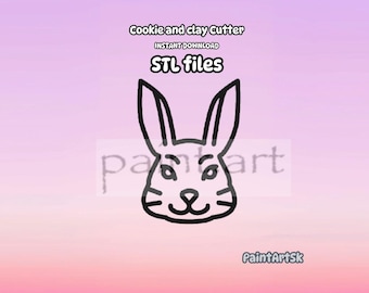Bunny Cookie Cutter STL-Datei, 6 Größen (Digital Download)