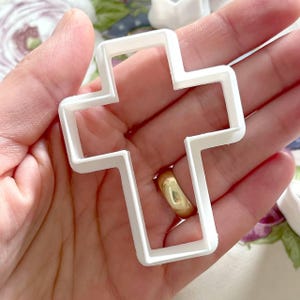 Tagliabiscotti a croce semplice, tagliabiscotti a croce, set di 5 tagliabiscotti, biscotti a croce, fondente, utensili per ceramica, tagliabiscotti per pan di zenzero, Santa Croce