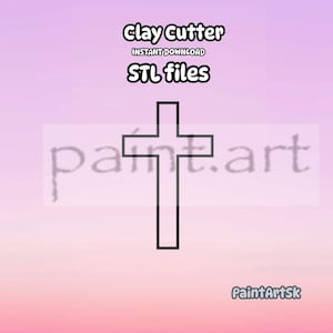 Cross Polymer Clay Cutter STL file, Earring Cutter, Cookie Cutter, STL File Instant Download, Moon Cookie cutter, molds, Fondant