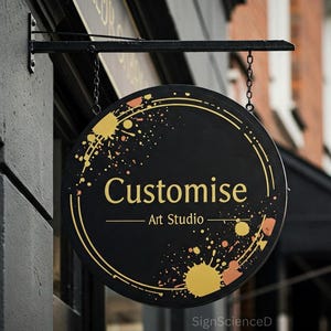 Blade sign-Storefront Blade Sign- Custom Shop Sign- Wall Mounted Store Sign- Custom Aluminum Double side sign- Logo Sign Custom- Metal Sign