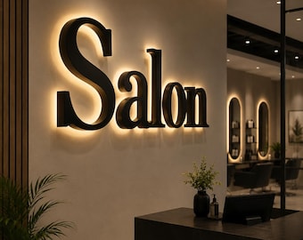 Custom 3D Backlit Metal Business Sign, LED Logo Signboard