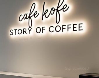 Letrero metálico LED personalizado, letra 3D retroiluminada, logotipo de empresa