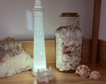 Bodie Island Lighthouse Table Lamp | Multicolor LED Mood Lamp | Home Decor | Office Decor | Beach Decor | Coastal Decor | Nautical Decor