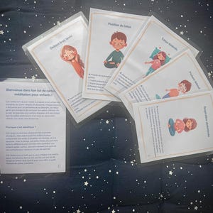 Cartes de Méditation pour Enfants Agités - Activités de Relaxation et Pleine Conscience - Version Numérique ou à Imprimer