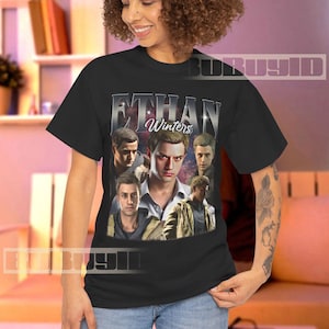ETHAN WINTERS 90&#39;s T-shirt - Ethan Winters Bootleg Shirt, Ethan Winters Fans Gift, Ethan Winters Vintage Retro, Ethan Winters Fans Kids Tee