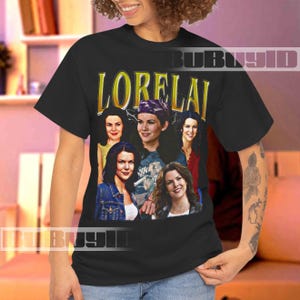 Lorelai Gilmore Vintage Bootleg T-Shirt – Retro 90s Aesthetic, Iconic TV Character, Graphic Design, Y2K Fashion, Handmade Gift for Fans