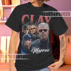 Clay Morrow Vintage Bootleg T-Shirt 90s Style Retro Graphic Tee | Sons of Anarchy Shirt | SAMCRO Fan Tee