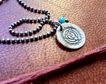 chakra della gola - collana in argento riciclato