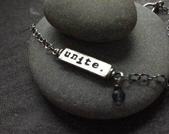 simple truths - unite - sterling silver and iolite