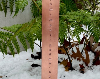 mani mantra - placca di rame om mani padme hum