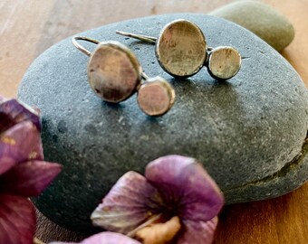 softening the edges - molten sterling earrings