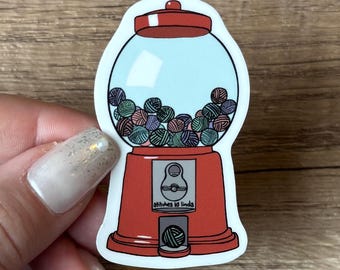 Yarn-ball Machine sticker | Yarn candy lover gift