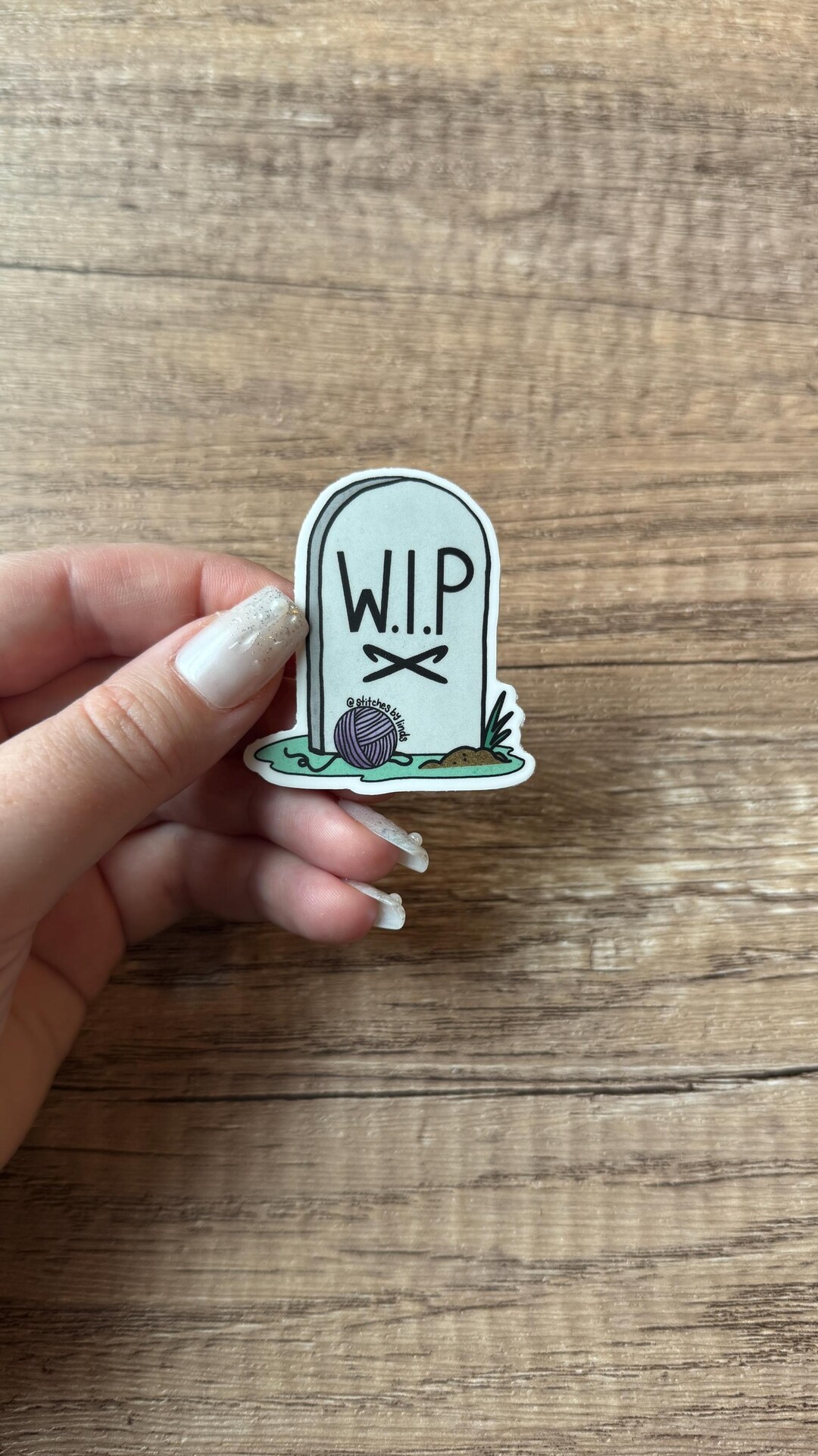 Translucent Wip Sticker RIP to My WIP Sticker | Crochet Themed Sticker - Etsy