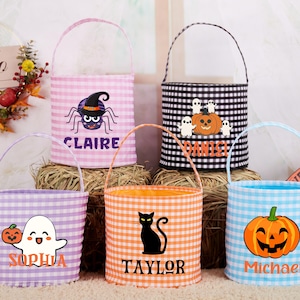 Trick or Treat Bag, Halloween Trick or Treat Basket, Trick or Treat Bucket, Halloween Candy Basket, Halloween Candy Bag, Halloween Tote Bag