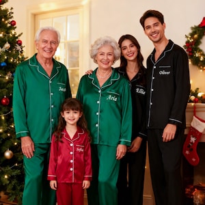 2025 Personalized Family Christmas Pajamas,Custom Name Matching Pjs Set,Christmas Gift for Members