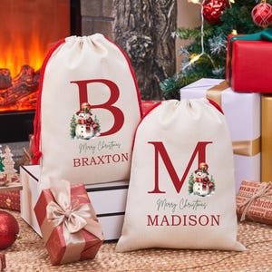 Christmas bag with name,Personalized Christmas Bag For presents,Christmas Gift,Custom Santa Sack,Christmas Gift Bag for kids Xmas Stocking
