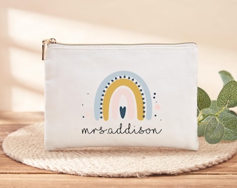 Teacher Survival Kit,Gift for Teacher,End of Year Teacher Gift,Teacher Appreciation,Pencil Pouch,Personalized Makeup Bag,Back To School