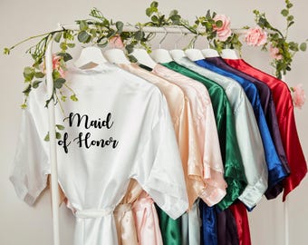 Bridesmaid Robes Wedding Robe Personalized,Bridesmaid Gifts Custom Bridesmaid Pajamas,Matching Bridal Party Robes,Bridesmaid Proposal Gift