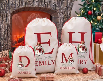 Personalised Santa Sack,Christmas Sack,Personalised Christmas Bag Name & Initial,First Christmas Gift Bag,Xmas Jumbo Santa Bag For Presents